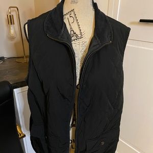Talbots Black Quilted Vest